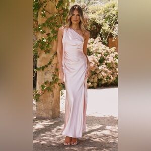 Billy J Halle One Shoulder Maxi Dress - Pink